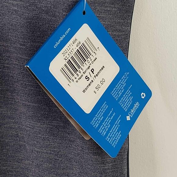 Columbia Dress Hazel Springs Blue Womens Size Small S Activewear SS Pockets New - Picture 6 of 8